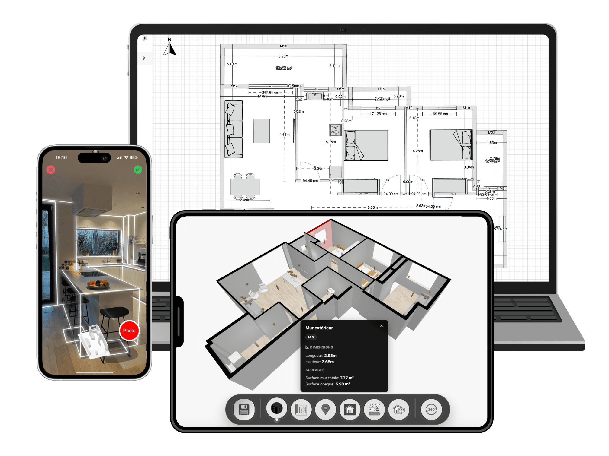 Application Make Plan disponible sur iPhone Pro, iPad Pro et interface web